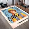 Dustin Flannel Printed Carpet, Home Sofa Decoration for Living Room & Bedroom, Non‑Slip Play Flannel Floor Mat for Game Room