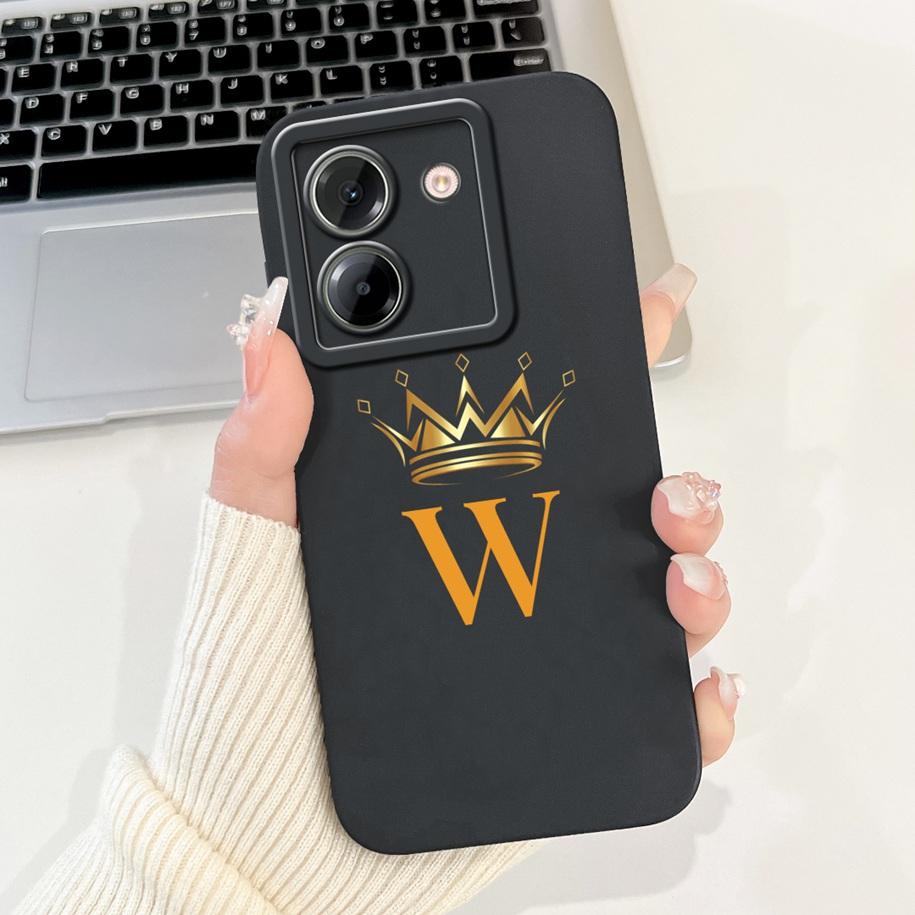 For Xiaomi Poco M7 Pro 5G Case Popular Flowers Letters Crown Fundas Soft Silicone Shockproof Cover For Xiaomi Poco M7 Pro Bumper