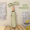 8 bone hand open simple solid wood handle vinyl parasol three fold sun umbrella small fresh umbrella advertising umbrella