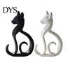 Light Luxury Decor 3D Printed Cat Figurine, Minimalist Elegant Sitting Sculpture, Modern Home Decoration Animal Ornament for Office Desk Shelf