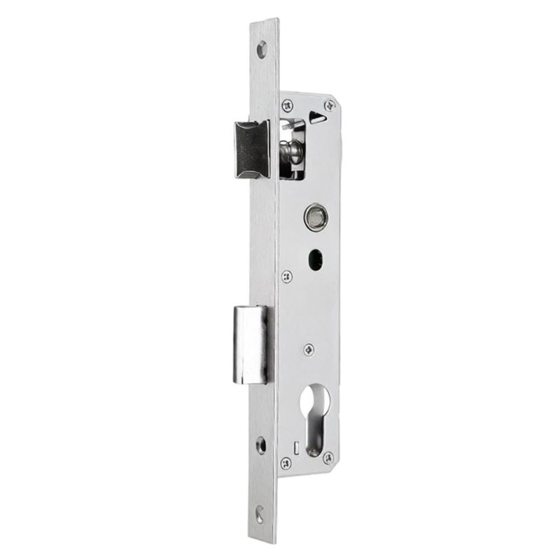 Metal Single Point Mortise Lock Body with Narrow Panel Front Plate for Residential Gate Door Repair and Aluminum Door Use