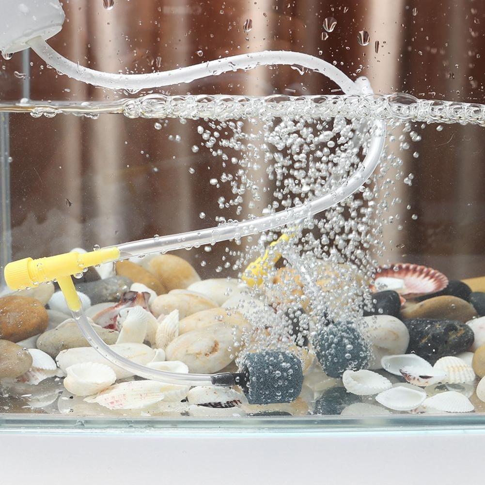 Aquarium Air Pump 100cm 7.5x3cm Aerator Air Compressor