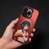 Megumin Anime K-KonoSubaS Phone Case For iPhone17, 16,15,14,13,12 Pro Max Black Candy Matte Shockproof Cover