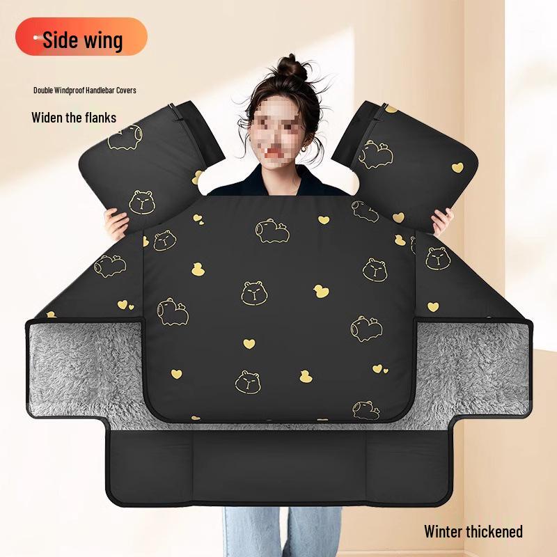 2025 Winter Extra Thick Waterproof Fleece Lined Electric Motorcycle Windshield Cover