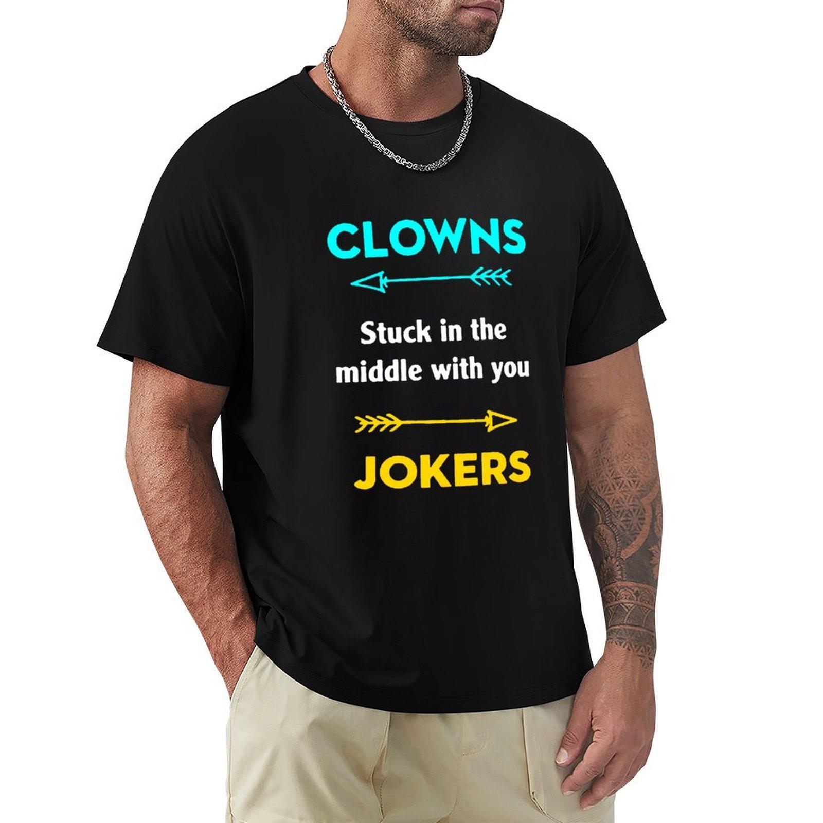 

Copy of Clowns to the left Jokers to the right TShirt kawaii clothes summer top Aesthetic clothing mens t shirts 4XL
