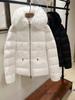New national standard white duck down short down jacket women's clothing waist jacket fox big fur collar hooded and thin Pinghu black