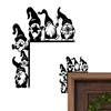 Christmas Gnome Door Frame Decoration Iron Faceless Dwarf Door Corner Sign Hollow Elf Front Door Edge Topper Sitter Ornament