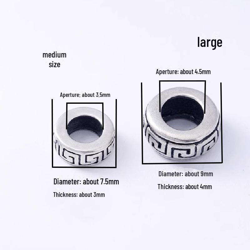 Retro Pattern Beads: Spacer and Wheel Beads for DIY Jewelry and Braided Rope Bracelets