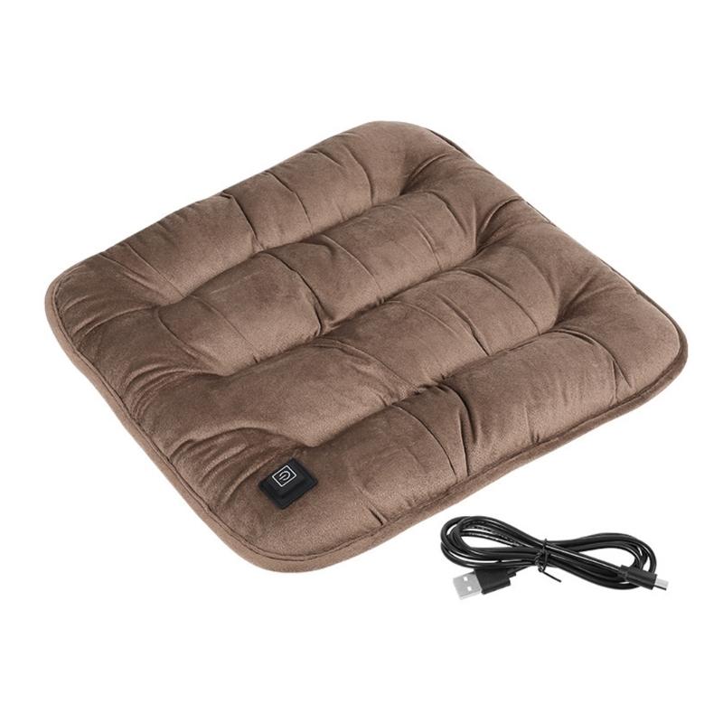 

USB Powered Car Heating Seat Cushion Rapid Warmth Comfortable Fabric All Season Use Heated Pad for Indoor Office Home