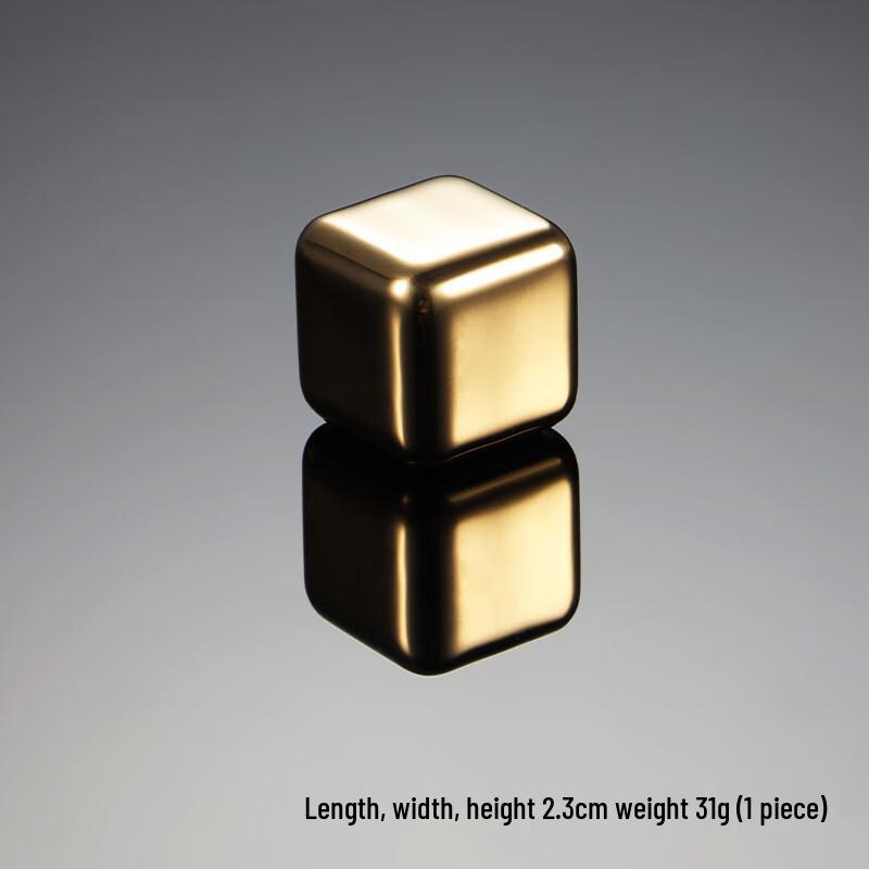 ZISIZ Iridescent Metal Reusable Ice Cubes