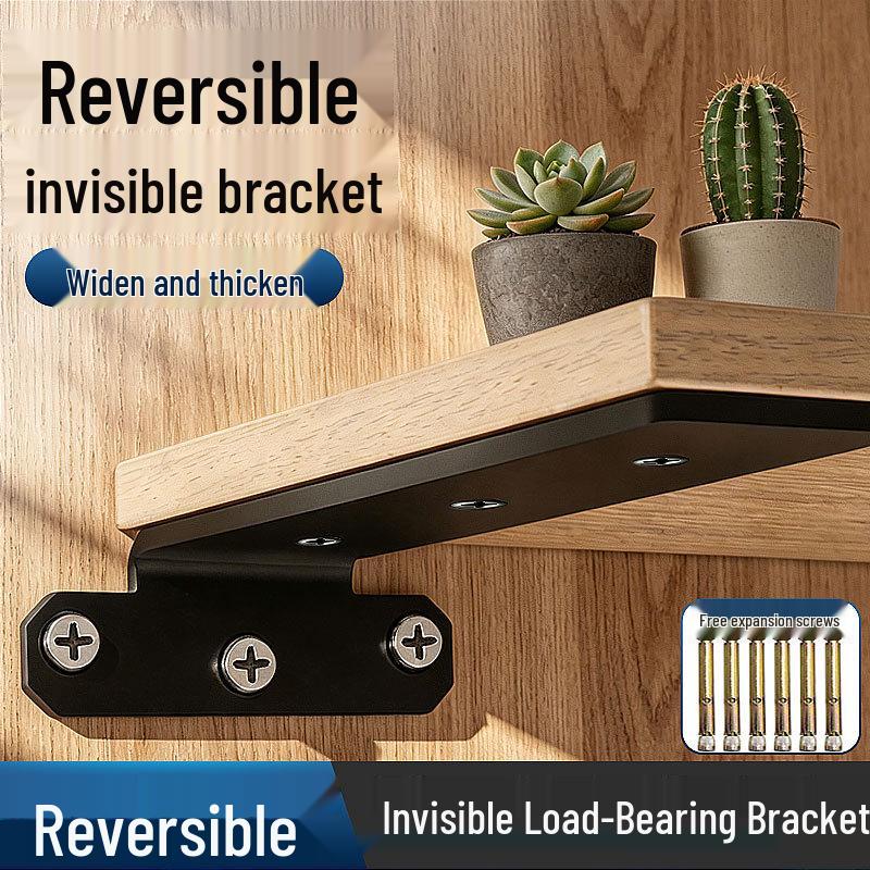 Invisible Heavy-Duty Wall Mount Shelf Bracket - Triangle Support (150/200/250mm)
