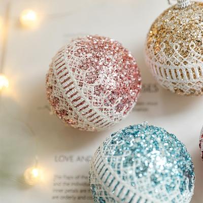 New 8CM Christmas Ball Pendant Creative Plastic Xmas Tree Decor Gifts Shatterproof Christmas Decorations Xmas