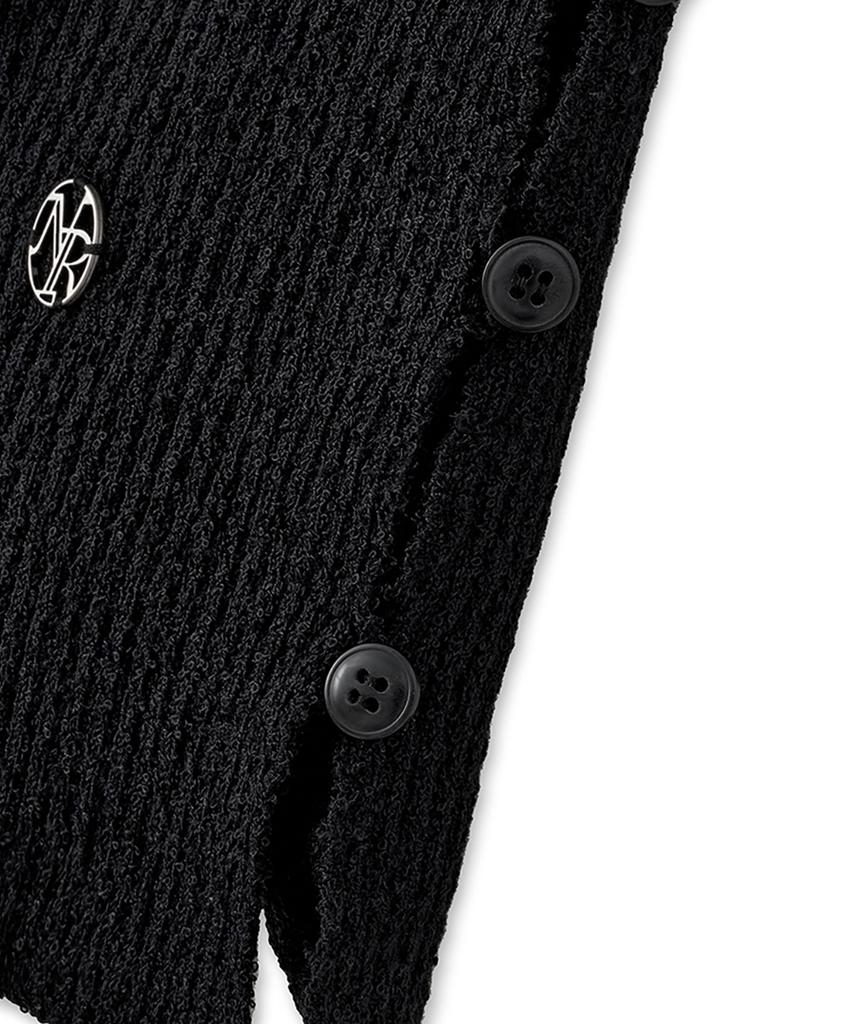 NOIRER FOR WOMAN Square Halter Neck Layered Knit (Black)