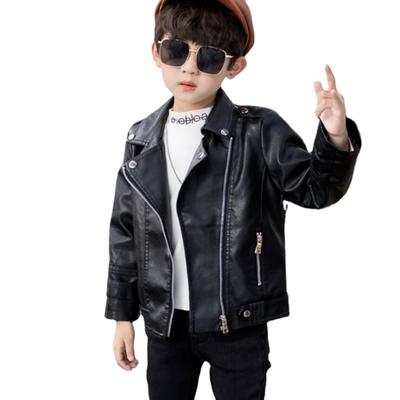 Παιδικά ρούχα για αγόρια και κορίτσια Άνοιξη φθινόπωρο Turndown γιακά Δερμάτινο μπουφάν Παιδικό μπουφάν μοτοσικλέτας σε κορεατικό στυλ