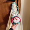 Claus Hand Santa Crocheted Knitted Crossbody Bag With Soft Texture Fashion Gift