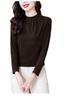 Elegant Retro Lace High-Neck Long Sleeve Women's T-Shirt for Spring