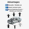 100pcs Push Retainer Pin Auto Fastener Clip Mixed Size Car Bumper Retaining Clips  Car Body