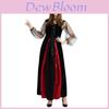 Bezauberndes Hexen-Vampir-Langkleid für Halloween-Party Cosplay Kostüm für Damen