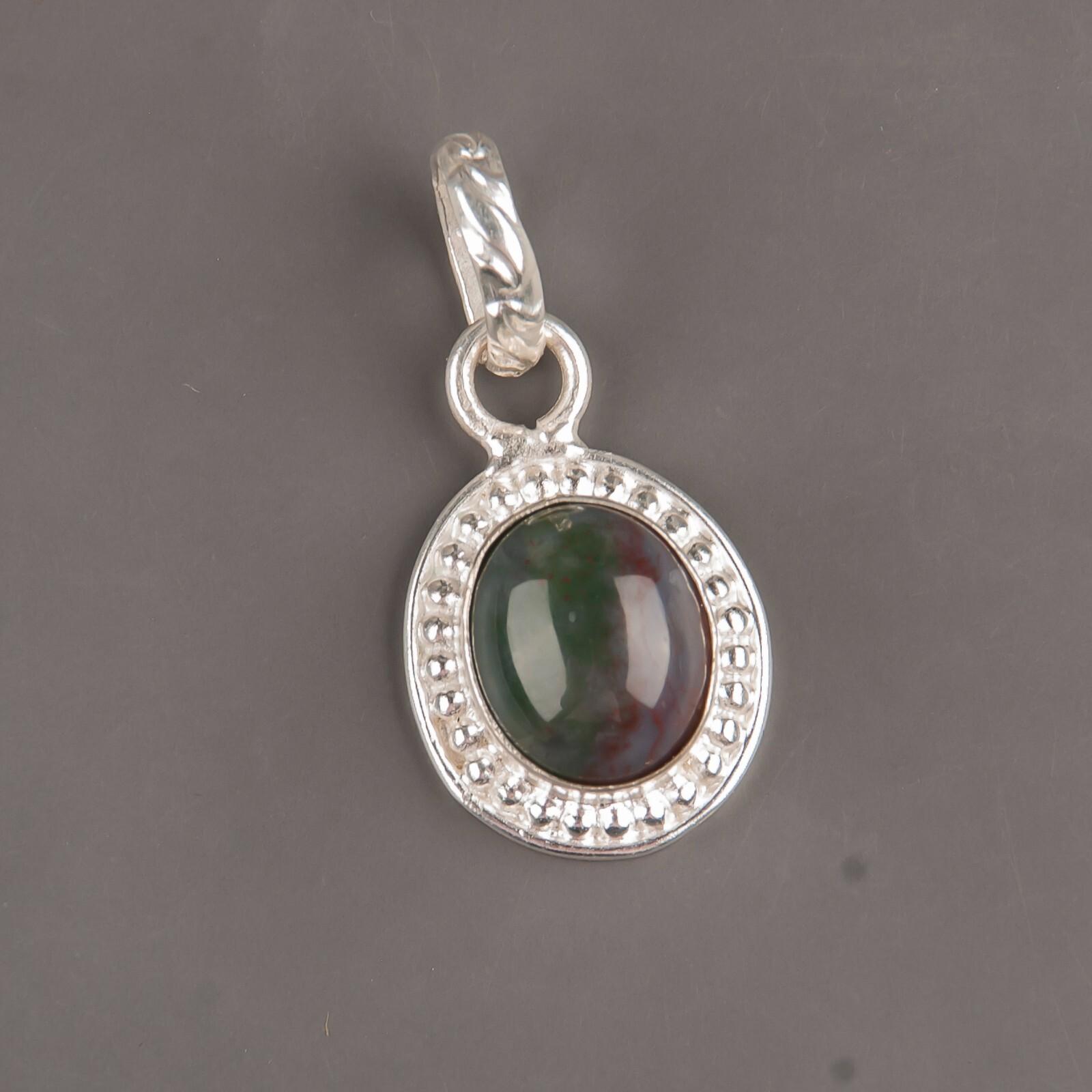 

Natural Moss Agate Gemstone 925 Sterling Silver Handmade Jewelry Pendant 1.20 PP-7-30