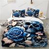 3D Print Skull Bedding Set Boys Girls Twin Queen King Size Duvet Cover Pillowcase Bed Boys Adult Home Textileextile Luxury Gift