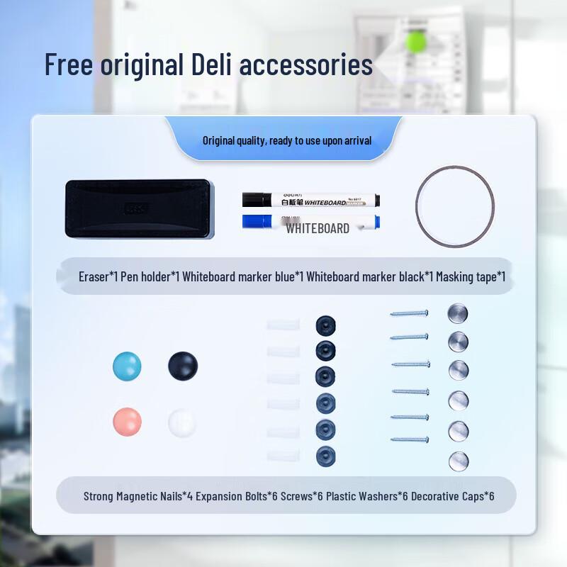 Deli Magnetic Tempered Glass Whiteboard