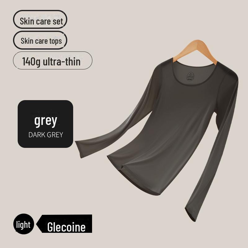 Damen Herbst/Winter Thermounterwäsche Set: Hyaluronsäure, Leicht, Spurlos, Schlankmachend, Hochelastisch, Warme Hautverschönernde Maskenbekleidung