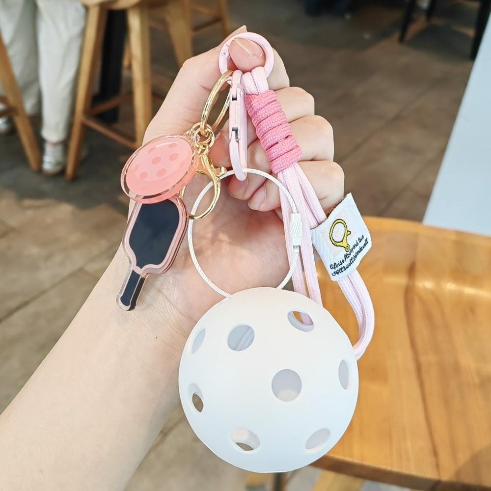 Detachable Pickleball Racket Pendant Acrylic Fitness Series Pendant  Bag Accessories
