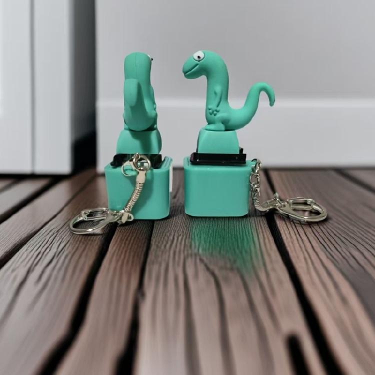 USB Wiederaufladbarer Interaktiver Eidechsen-Schlüsselanhänger Leucht- und Soundfunktion Robustes ABS-Material Camping Nachtzubehör