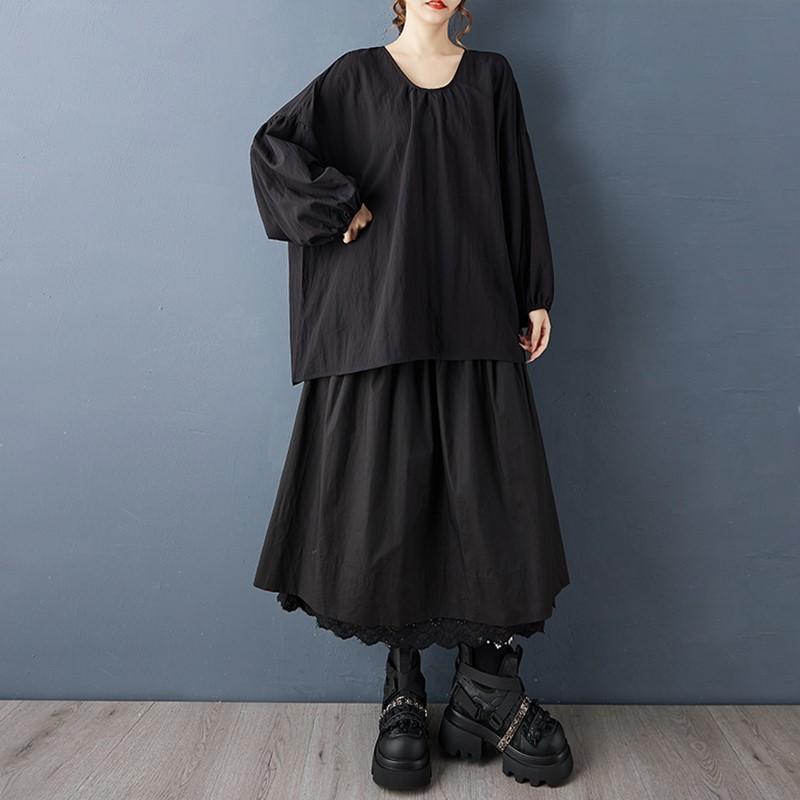 long sleeve oversized cotton Spring autumn tshirt vintage tee t shirt casual loose tops women 2025 t-shirts clothes