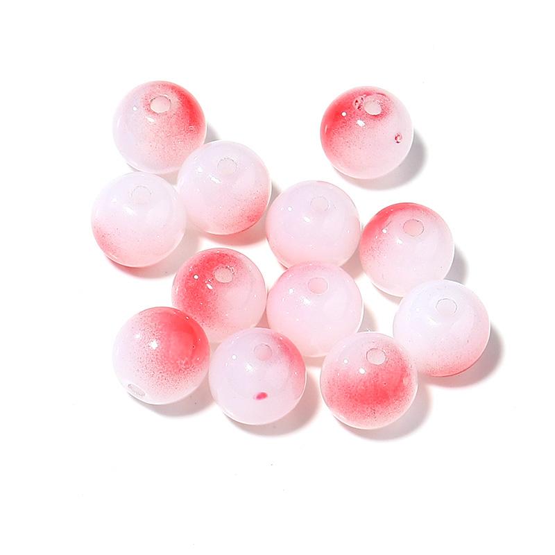 50Pcs 8mm Lampwork Beads High Quality Colored Loose Spaced Round Bead For Craft Jewelry Making Diy Bracelet Necklace Accessories