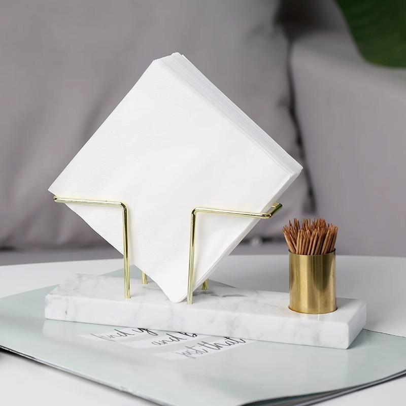 Porte-mouchoirs en marbre robuste, Support à mouchoirs créatif pour restaurant, Base antidérapante, Décoration de salle de bain, Étanche.