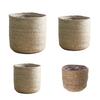 Flower Pots Cover Storage Basket Plant Containers Hand Woven Basket Planter with Plastic Liners for Outdoor Garden