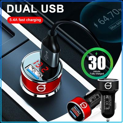 Car Charger USB Ports Fast Charging Digital Display Car Accessories For Volvo XC60 XC90 S60 S80 S40 V40 V60 V70 V50 XC70