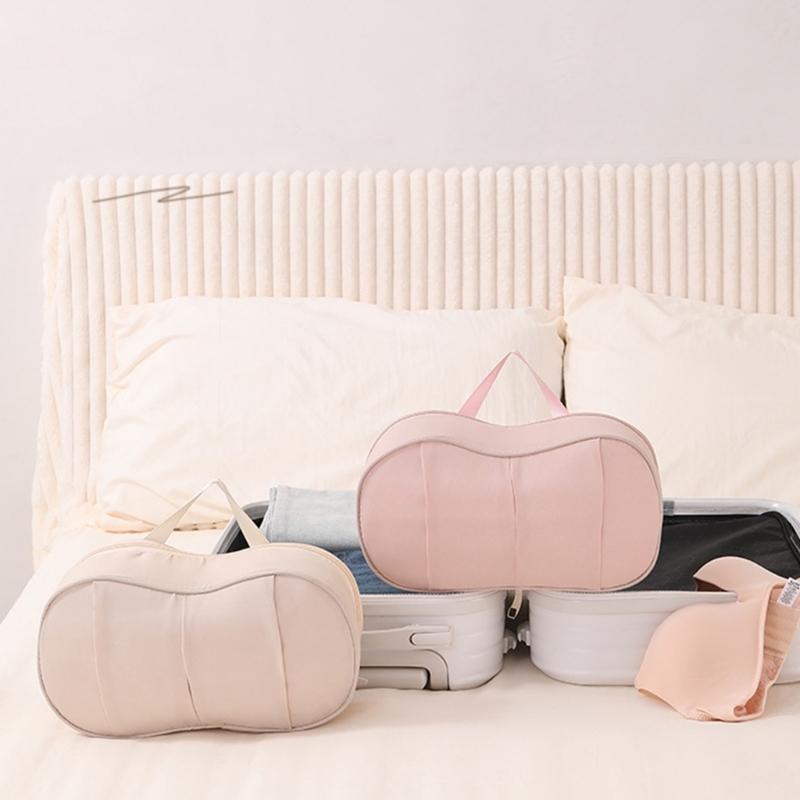1 Piece Compact Lingerie Travel Case For Bras Panties Socks Multiple Pocket Design Portable Foldable Holiday Storage J0MC