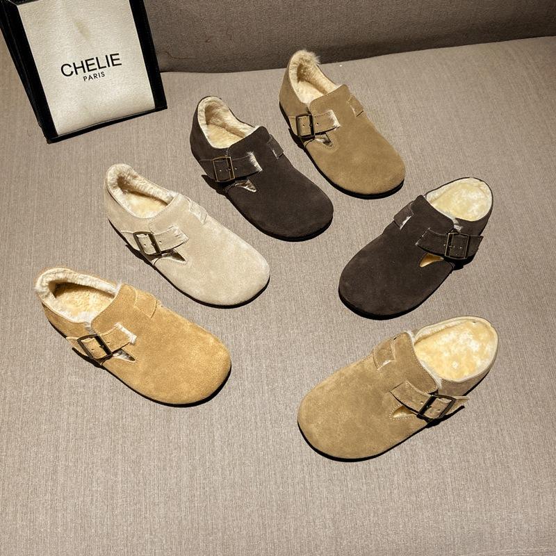 Skóra krowia anty-welurowa buty z dużą główką damskie buty bawełniane damskie welurowe buty zimowe damska odzież wierzchnia puszyste buty jeden pedał