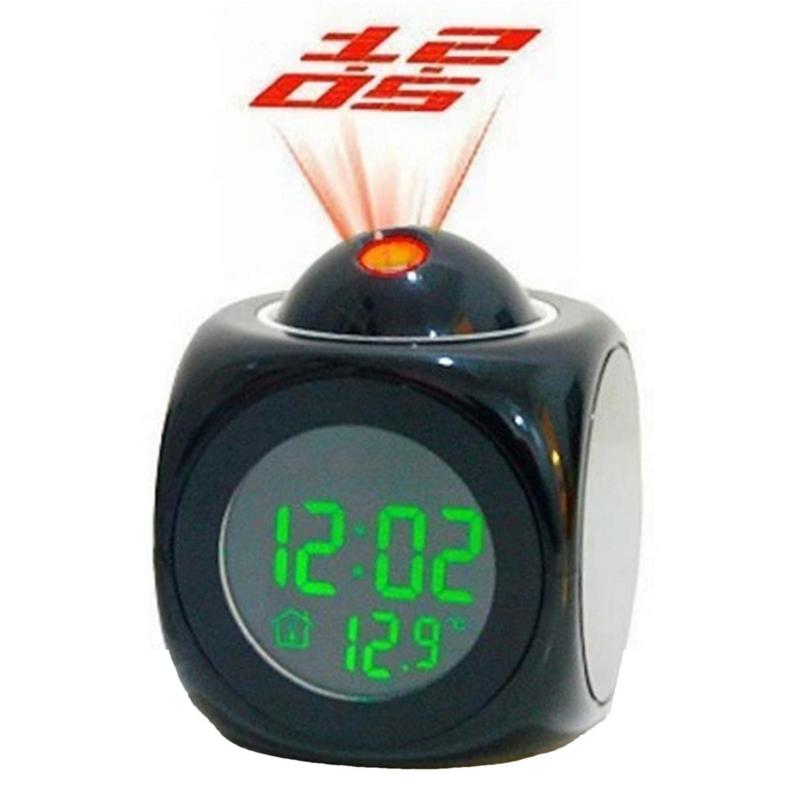 LED Digital Projection Alarm Clock Desktop Temperature Display Alarm Clock With Projector Time Projector Bedroom Bedside