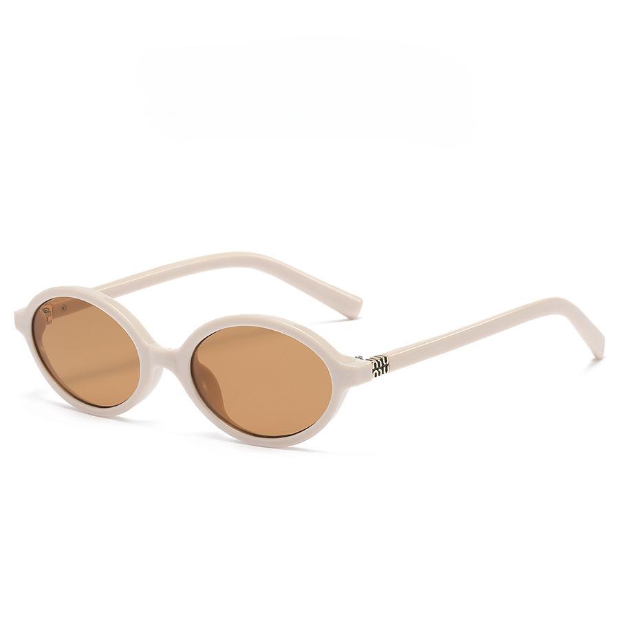 Internet Celebrity Style Oval Small Frame Sunglasses Women's Fashionable Sunglasses Men's Fashionable Uv-Proof Sun-Proof Sunglasses