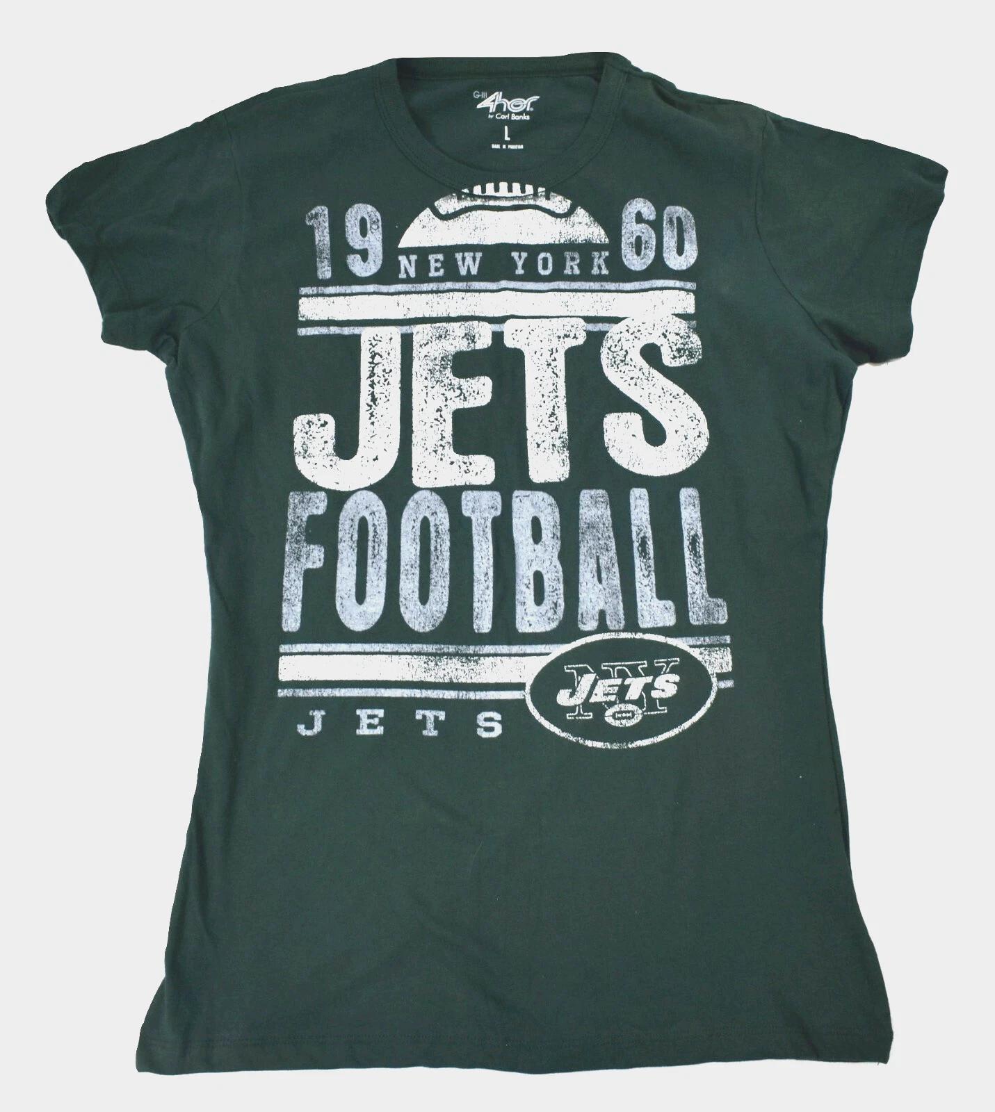 GIII 4 Her Womens NFL New York Jets Football 1960 Green Shirt NWT Large M