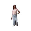 Calvin Klein Minimalist Embroidered Cotton Loose Short Sleeve T-Shirt Women Tops Shell-Pink J223466-TF6