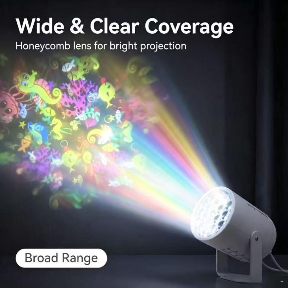 360 Grad drehbare Weihnachts-Projektorleuchte USB-betrieben Atmosphärenlampe Schlafzimmer