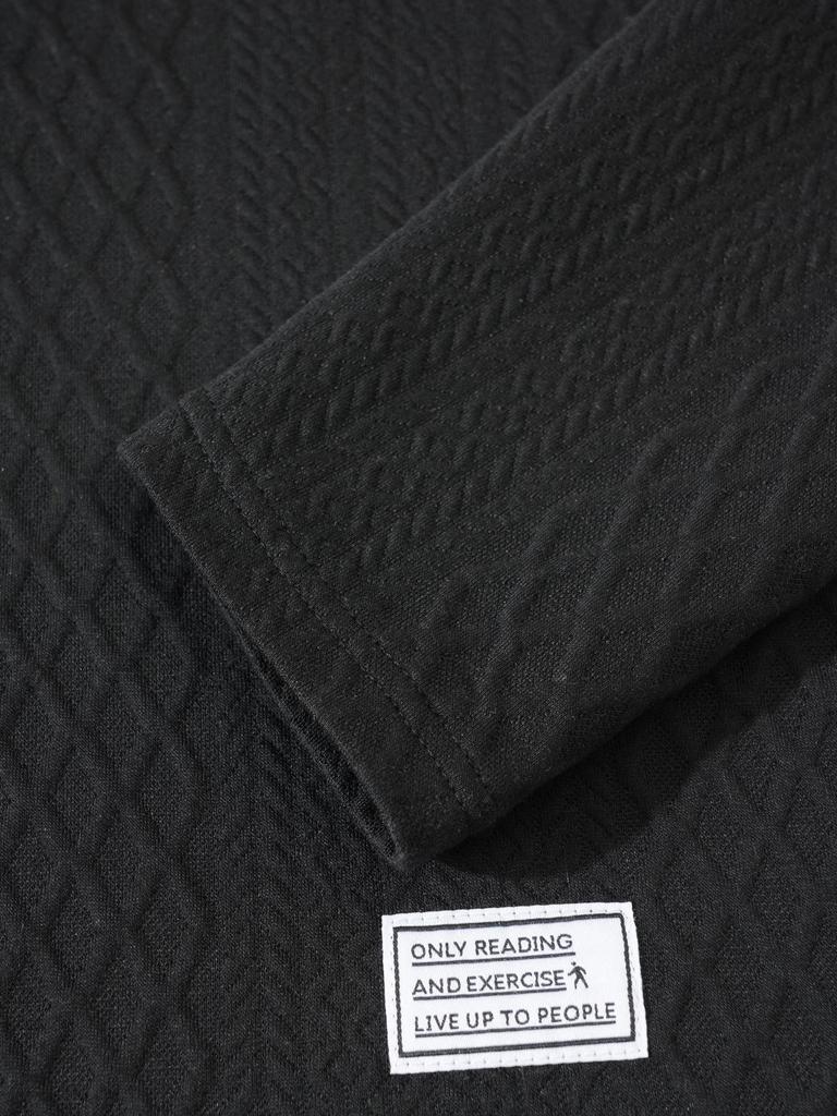 2025 Autumn/Winter Striped Round Neck Solid Color Casual Pullover Long Sleeve Hoodie Sweater