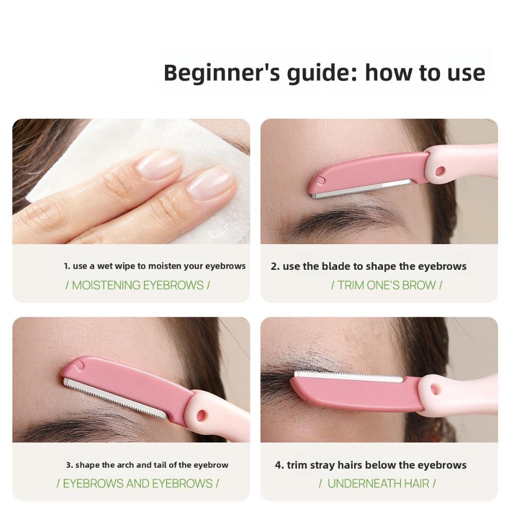 Eyebrow Razor No Stuck Dull Fun Flamingo Hair Shaver Portable Student Set Macro Tip Beginner Eyebrow Shaver Tool