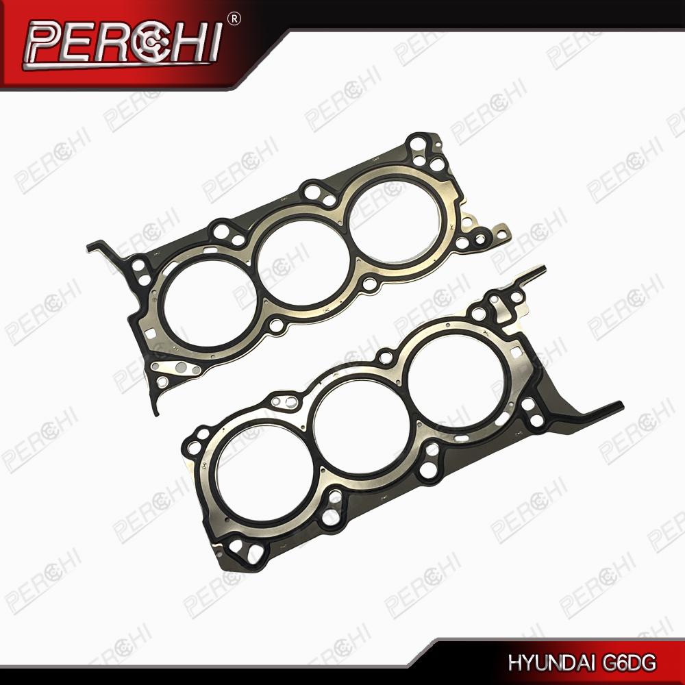 2PCS for Hyundai CADENZA II (YG) GRANDEUR (IG) 3.0 GDI 2016- G6DG Engine Metal Cylinder Head Gasket 22311-3L100 22311-3L150