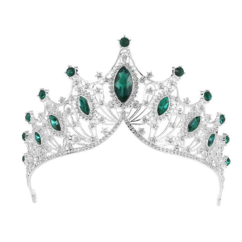 Brautkrone Markise Große Kristall Tiara Haarschmuck Geburtstag Hochzeit Hochzeitskleid Legierungskrone