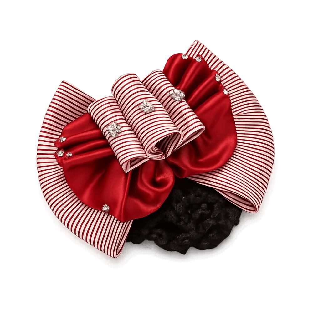 

Elegant Bowknot Stripe Hair Cover Floral Lace Professional Hairpins Crochet Net Bun Snood Hotel