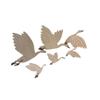6pcs Elegant Cygnet Wall Decal Wood Flying Birds For Artistic Wall Home Decors And Easy Installation