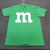 M&M's Logo Tričko Pánské Velikost L Zelené S Potiskem Cukrovinek Gildan Heavy Cotton Unisex Tričko