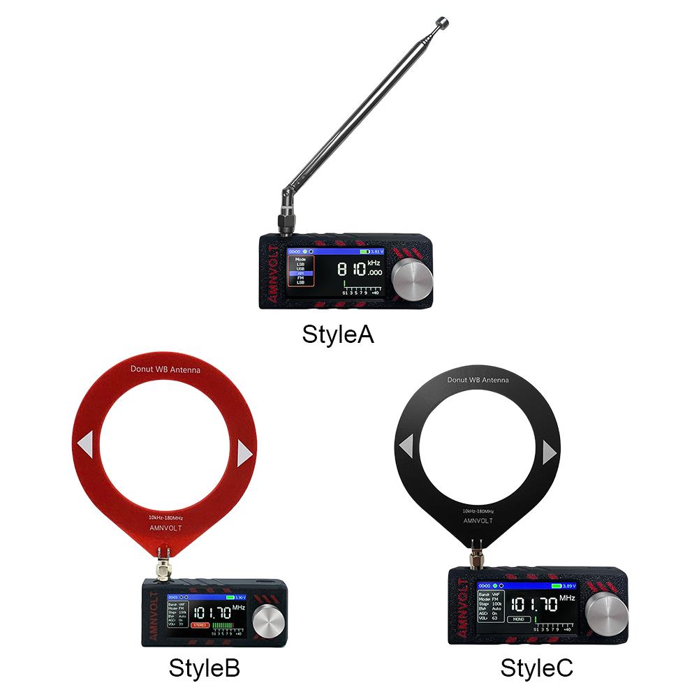 SI4732 0.5-108mhz HF SW MW VHF Radio 1.9inch IPS Screen Portable Radio with Antenna All Band Radio Receiver