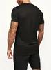 Set da 2 pezzi T-shirt a maniche corte con trama a nido d'ape e Pantaloncini a 5 punte - Abbigliamento Estivo per Fitness e Corsa