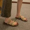 2024 Women's Sandals Beautiful Flat Soft Bottom Temperament Match A Word Home Dating Must 35-40